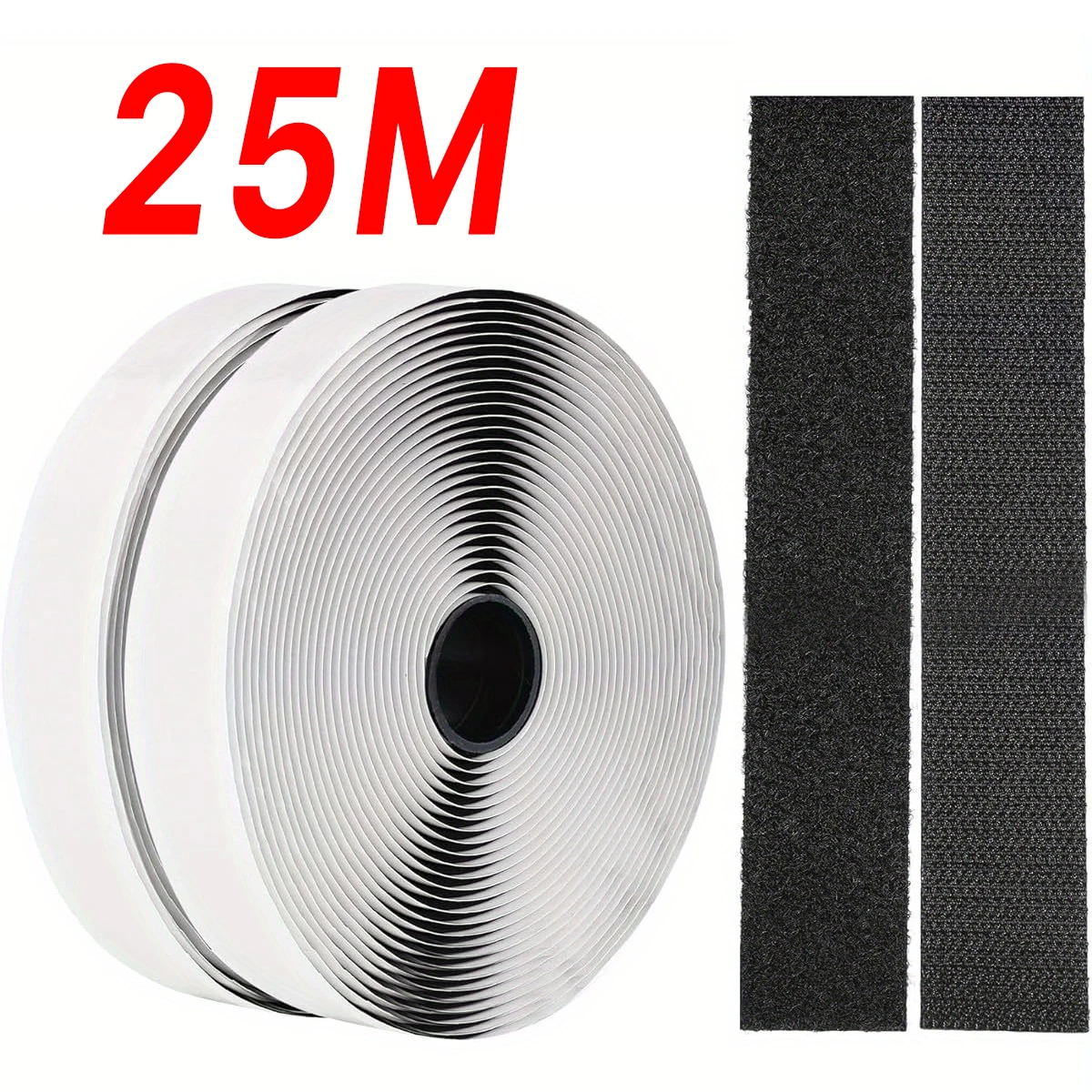 1-25M Self Adhesive Hook and Loop Fastener Tape House Diy Magic Tap Auto Double Sided Strong Glue Home Strap Strips  Klettband