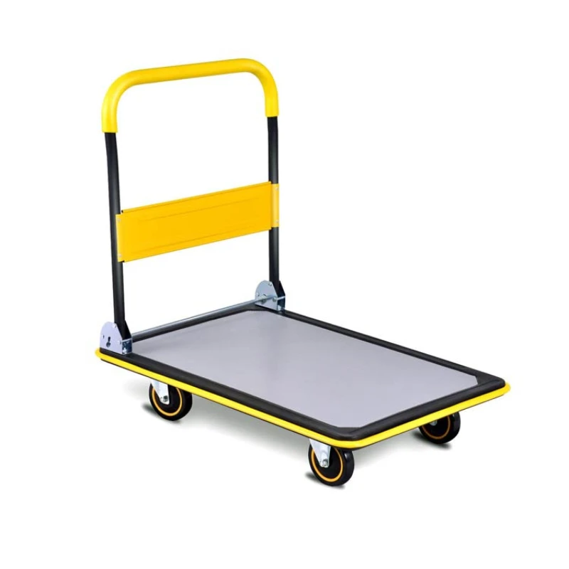 Folding Platform Hand Truck, Rack Portable and Pallet Moving Dolly Tool 4 Caster Plastic Bags TC0508-1 1000lbs 100LB Set