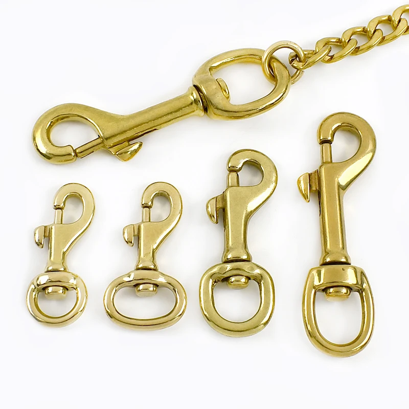 2/5 قطعة أبازيم النحاس 10-30 مللي متر حلقة ل المفاتيح Carabiners إبرة كروشيه طوق بكلاب مشبك دوار مشبك قفل الزناد خطاطيف قافلة للقفل