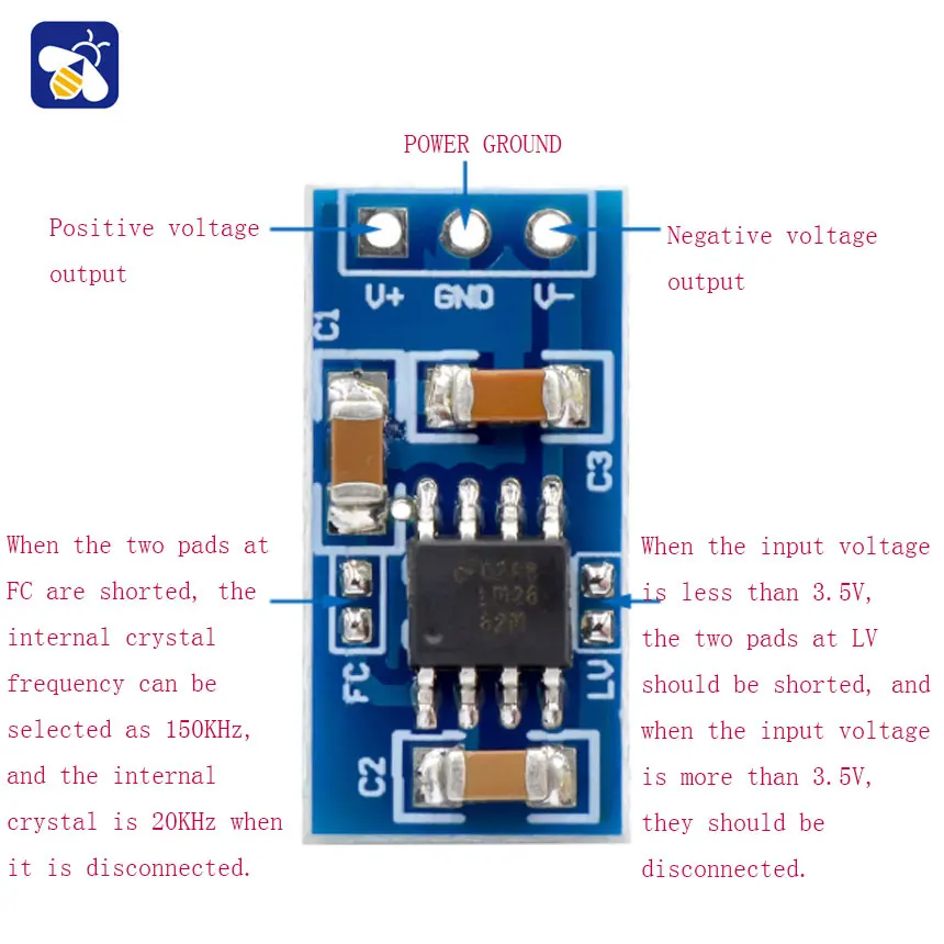 LM2662 Switching Voltage Regulator Positive to Negative Voltage Inversion Module High Precision Voltage Converter Chip