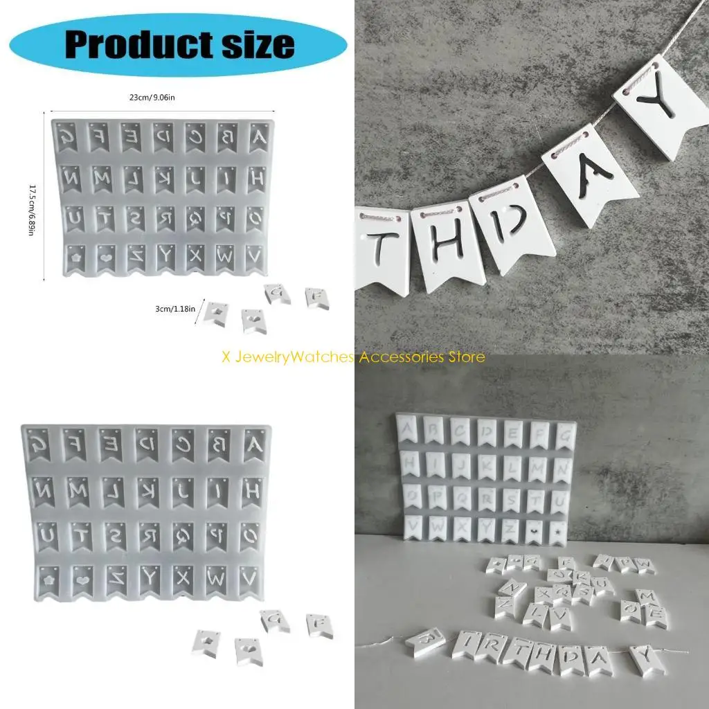 

31KD Multifuntional Silicone Letter Banners Mold Wall Decors Silicone Mould Crafting Mold Perfect for Gypsum Crafting and Decors