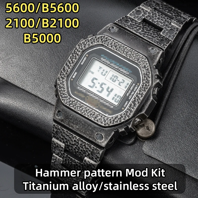 

Для Casio G-Shock GA2100/B2100 DW5600/GW-B5600 GMW-B5000 Mod Kit Корпус из титана/нержавеющей стали Ремешок мужские цельнометаллические аксессуары