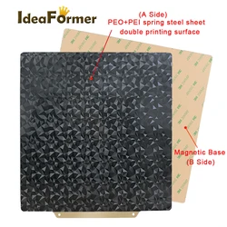 Double Side Heatbed PEO+pei 310x310 235x235 220x220 Flexible pei sheet ender 3 magnetic bed 3D Printer Parts Hot Bed build plate