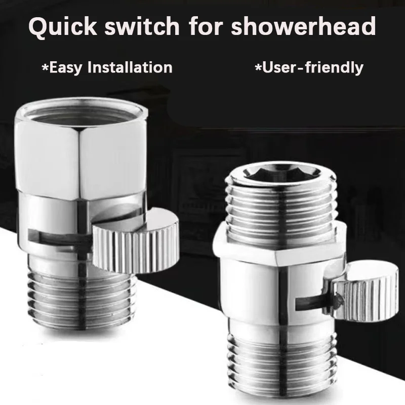 Bathroom Shower Brass Junction Water Flow Control Valve Straight through Shu -off Angle Valve Bath Water Tap Accessory
