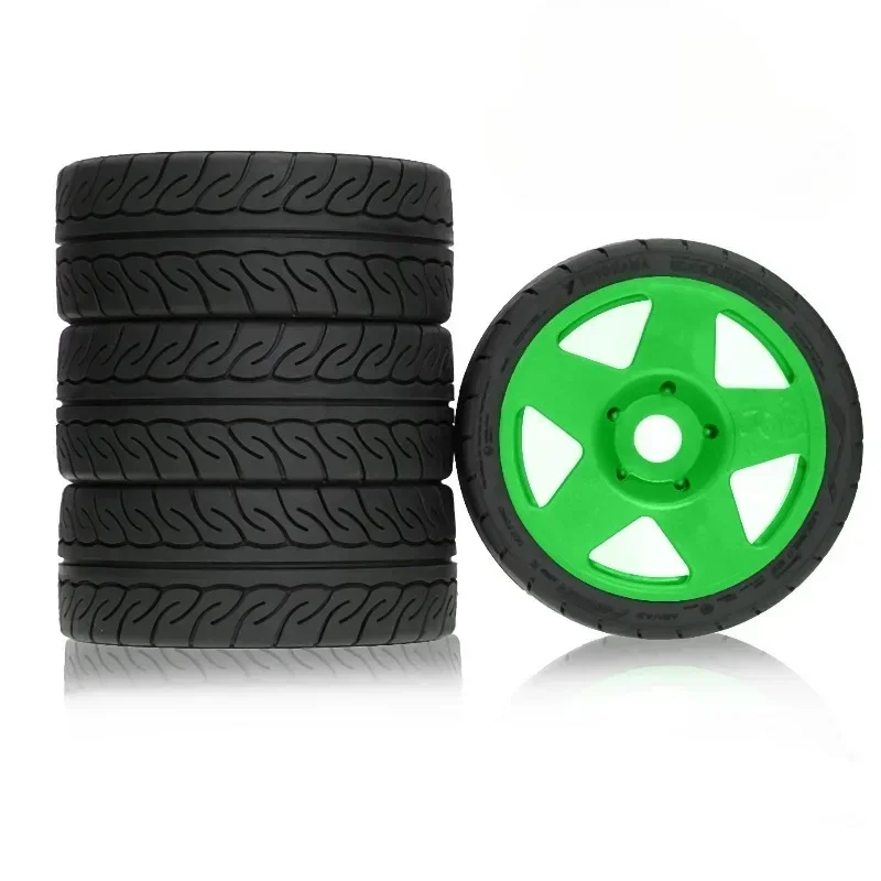 4 stuks 110mm 1/7 1/8 RC Rally Off-Road Buggy Banden Wiel 17mm Hex voor 1/7 KM Rally WRC Citron C3 MJX Hyper Go 7303 7304