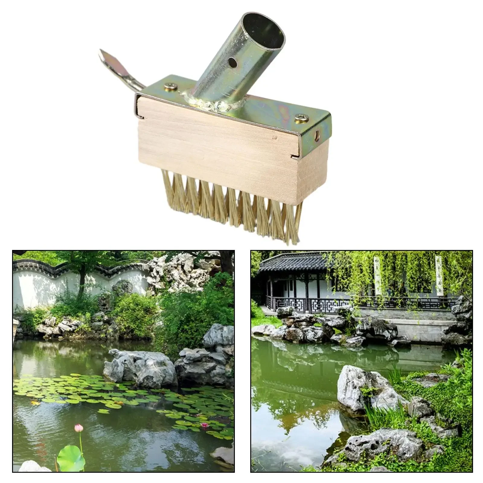 Wire Brush Broom Deck Cleaner Brush Crevice Cleaning Tool Weeding Crevice Tool  Driveway Garden Patio Outdoor Pavement