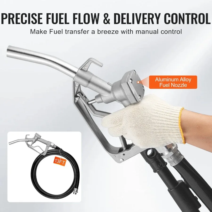 Bomba de transferência de combustível 12V 5,3 GPM 1 10 HP Bomba diesel com bico de combustível automático