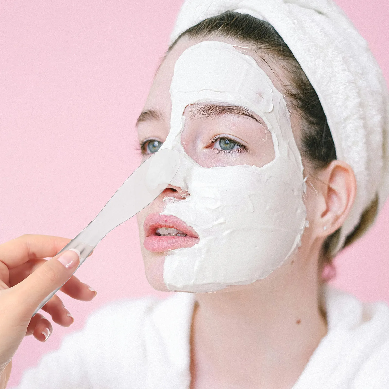 8Pcs Plastic Mask Spatula Thickened Clear Applicator Facial Body Mask Scoop Skincare Mixing Tool Smooth Makeup Beauty