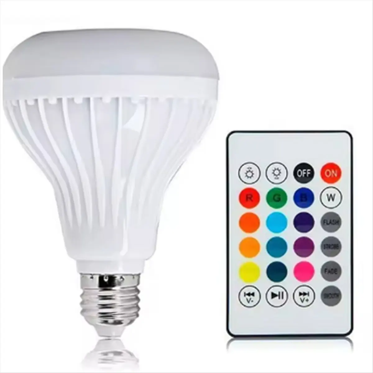SCLS E27 Smart RGB Wireless Bluetooth Speaker Bulb Music Playing Dimmable LED Bulb Light Lamp with Remote Controller