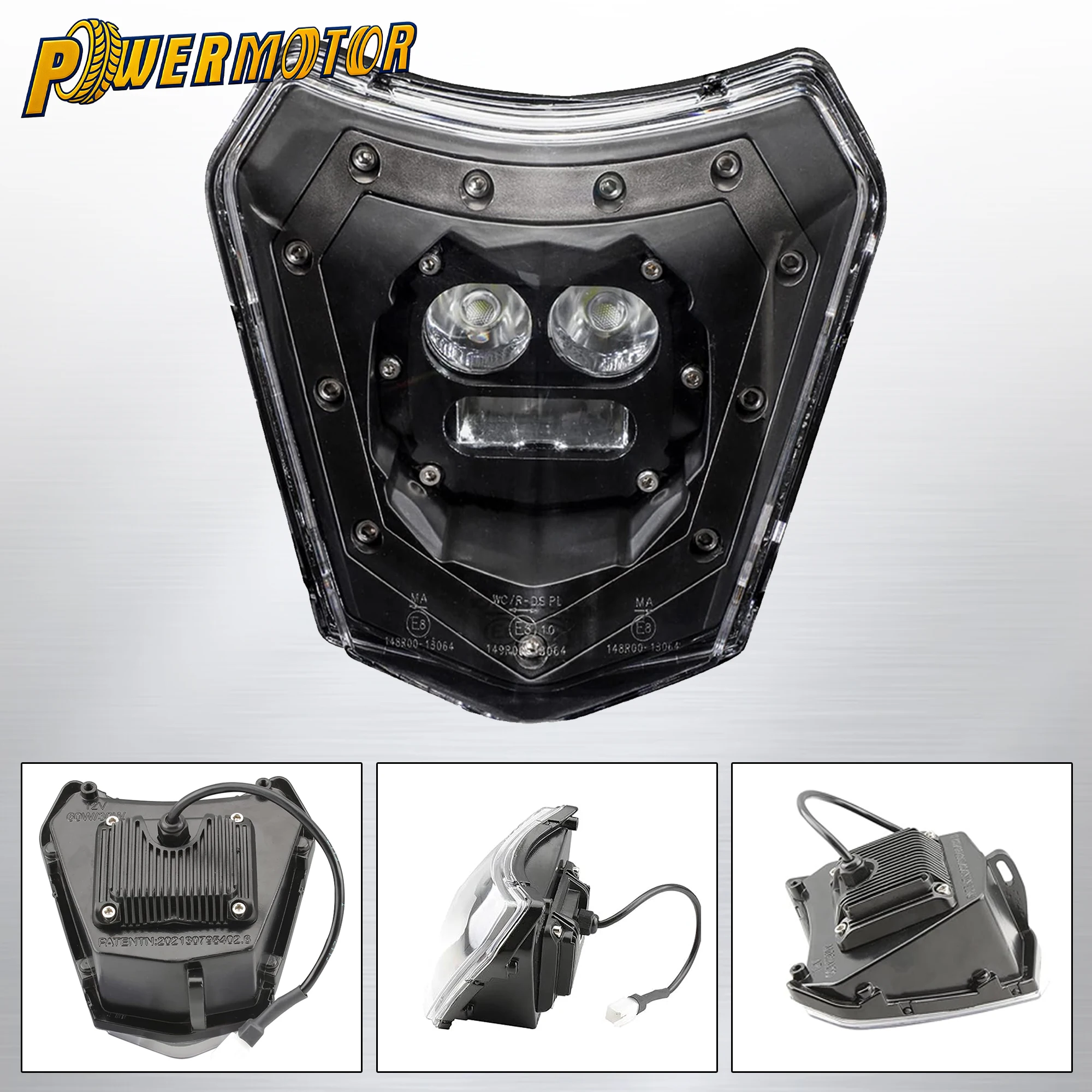 

Motorcycle LED Headlamp Assembly For KTM EXC SX SMR 300 450 690 2010-2022 Supermoto Dirt Bike Headlight Head Light Modified