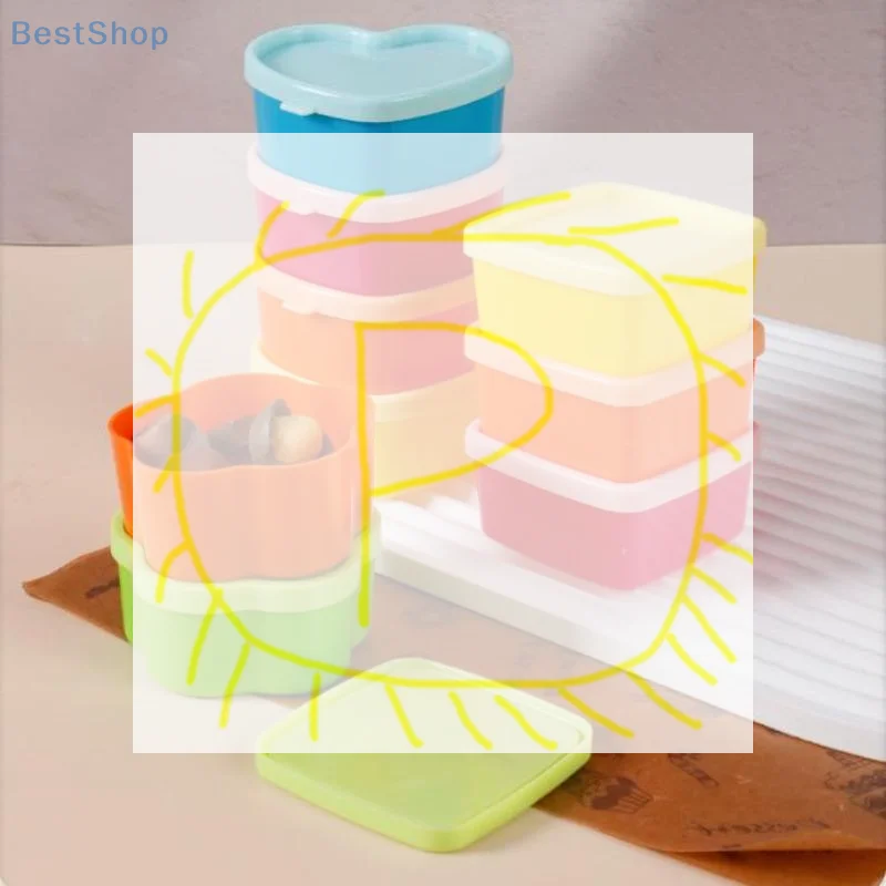 ❀%❀Mini Storage Kitchen Spice Box With Lid, Seasoning Container, Small Sauce Cup, Reusable