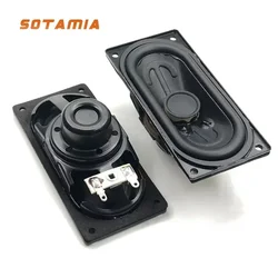SOTAMIA 2Pcs Rectangle Speaker 4 Ohm 10W Full Range Speaker Bass Rubber Side Neodymium Magnetic Hifi Loudspeaker Home Theater