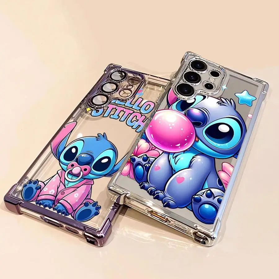 Custodia per telefono Disney Cute Stitch per Samsung Galaxy S24 S25 S21 S20 Plus S23 Ultra S22 FE Cover morbida