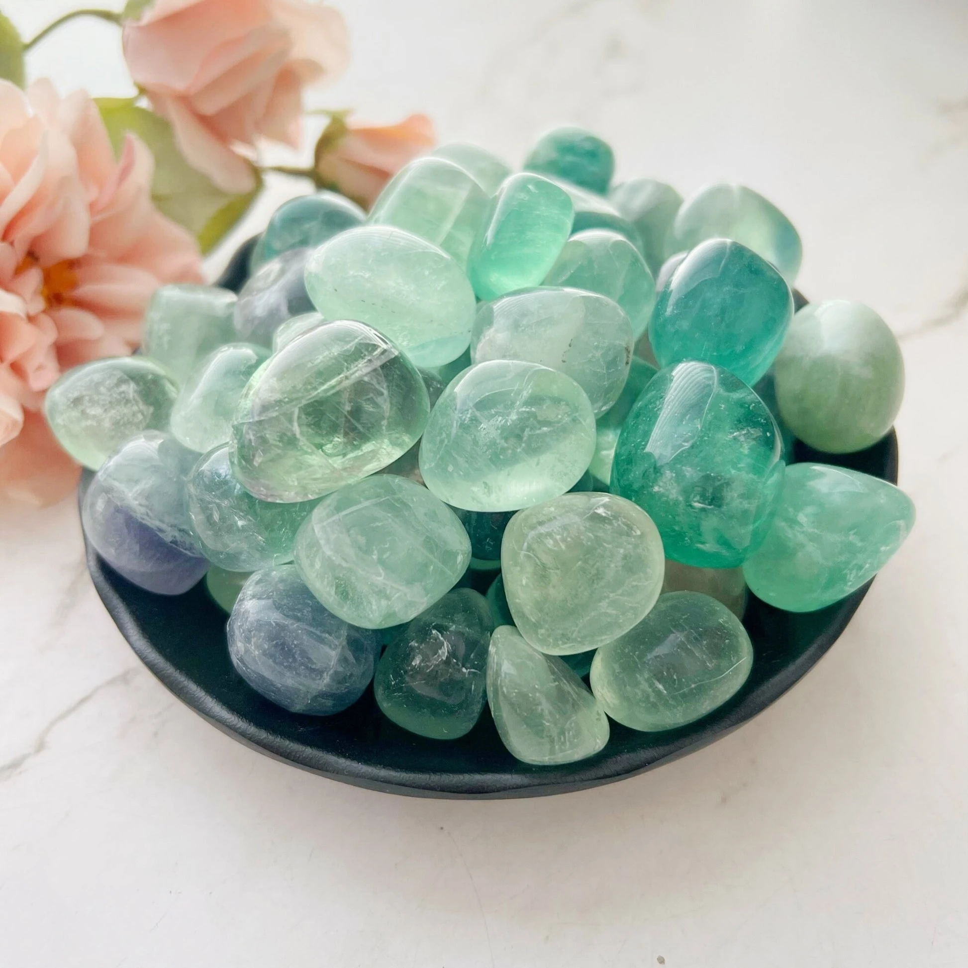 أحجار الفلوريت الخضراء الطبيعي - مراجعة Gemstone Polishing Kit وسعره