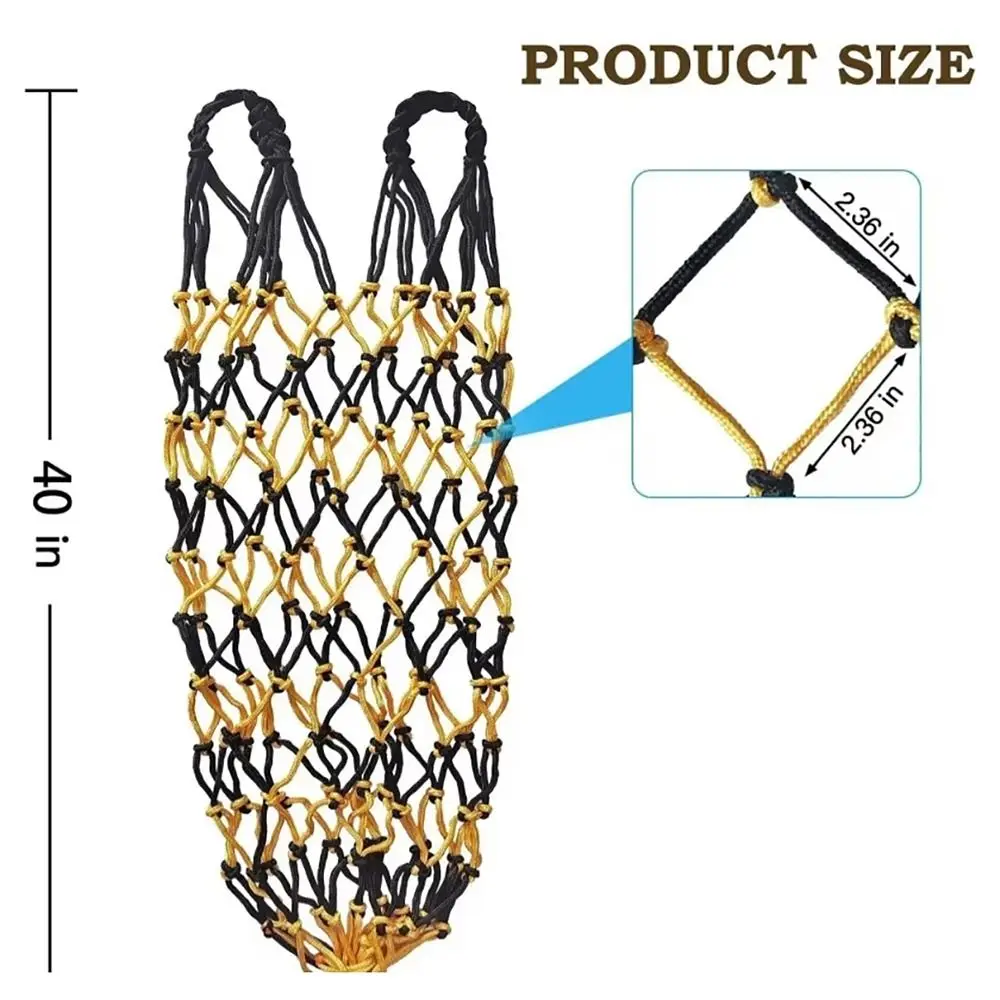 2 قطعة/المجموعة جديد تغذية بطيئة القش صافي معلقة سعة كبيرة الحصان القش حقيبة 40 بوصة القش المغذية حقيبة الفروسية التبعي