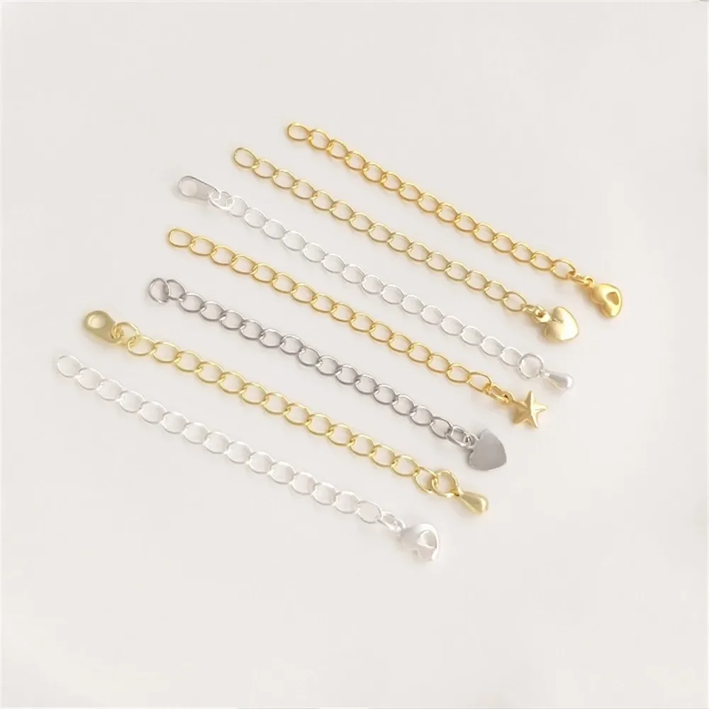 Staartketting Verkoperd 14K18K echt goud zilver verlengketting DIY handaccessoires ketting armband materiaal