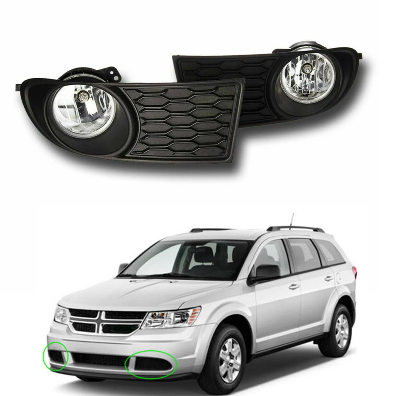 car styling headlight for Dodge Journey fog light 2009~2013y car accessories halogen bulb auto Dodge Journey headlamp