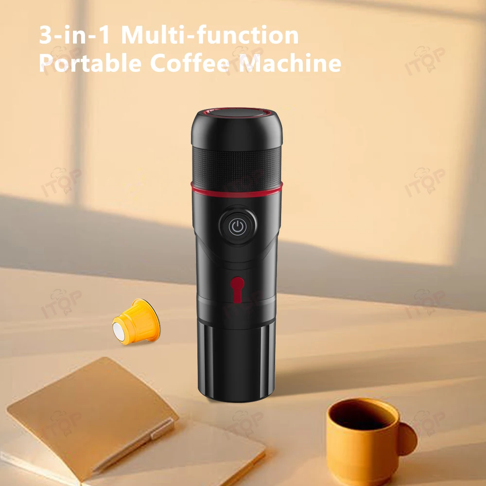 

Portable Coffee Machine for Car & Home For 3-in-1 Espresso Coffee Maker For Nexpresso Dolce Pod Capsule Coffee Powder DC 12V