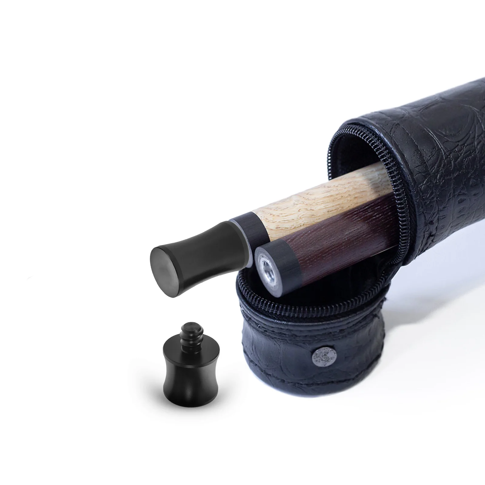 

Quick 8 Teeth Black Plastic Cue Joint Protectors Caps for Pool Billiard Cue Stick Accessories Protect Shaft and Head