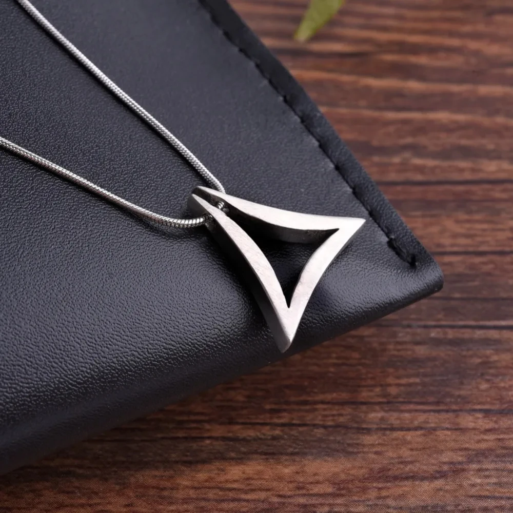 Soul Men 100% Pure Titanium Pendant Necklace For Women Geometric Rhombus High Polished & Brushed Special Stylish Jewelry