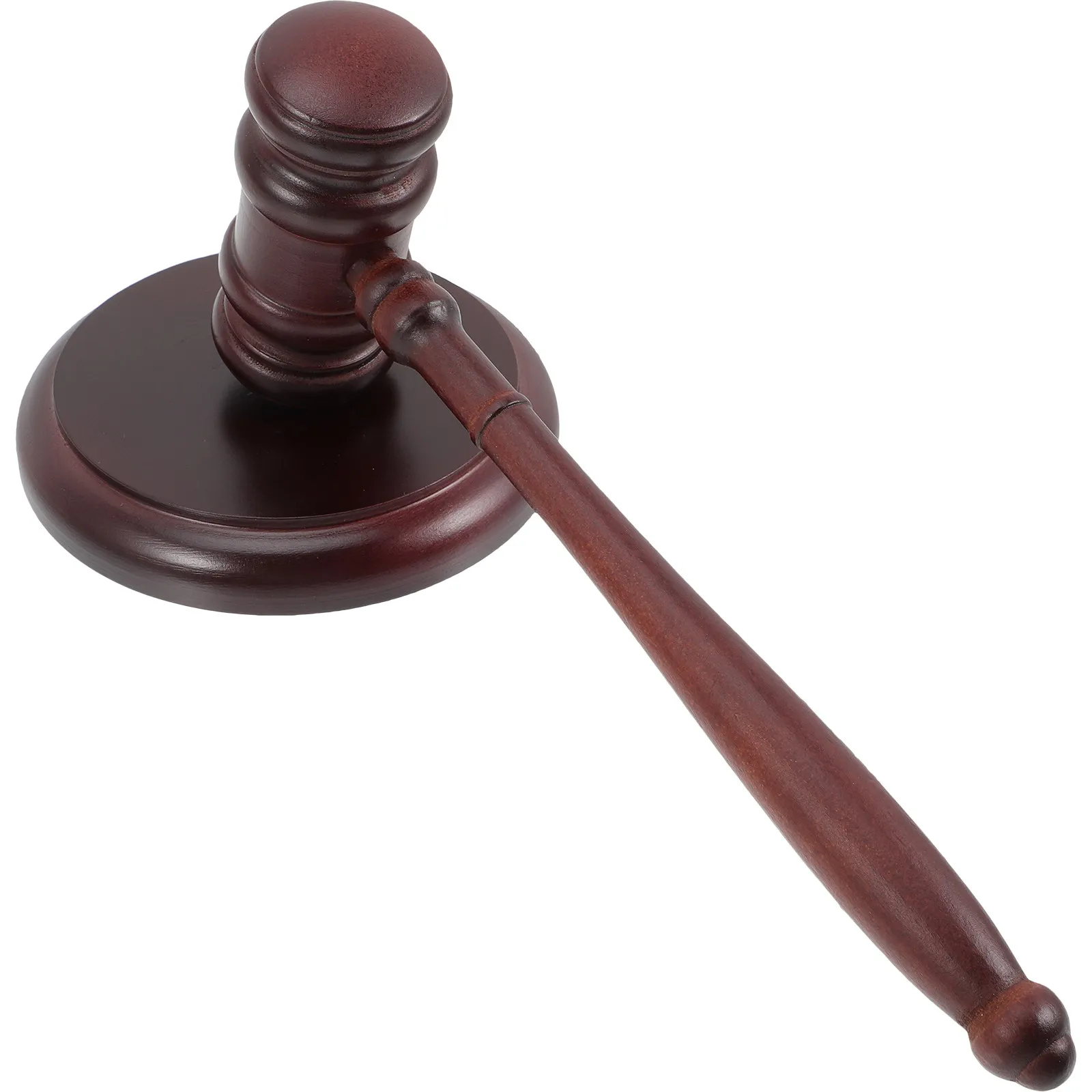 1Set Professional Wooden Gavel Lightweight Portable Solid Wood Judge Hammer Clear Loud Sound for Auction Court Lawyer Use