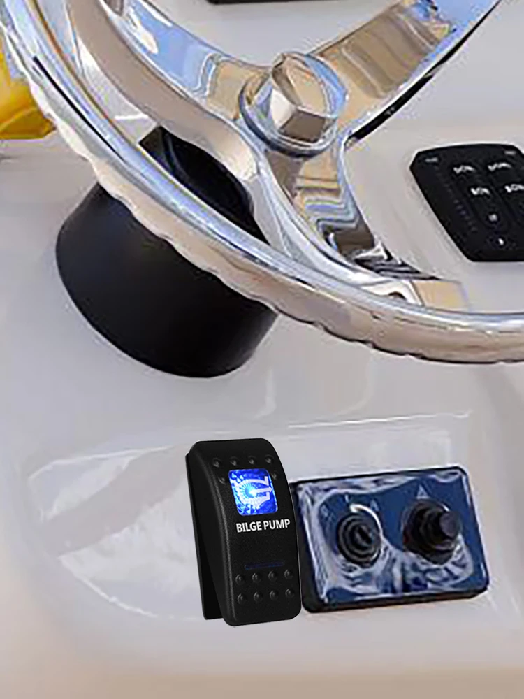 Bandeau de protection pour interrupteur à bascule BANDC (sans interrupteur) – Capuchon d'étiquettes pour pompe de cale pour voiture, camping-car, marine, tableau de bord, accessoires de bateau,