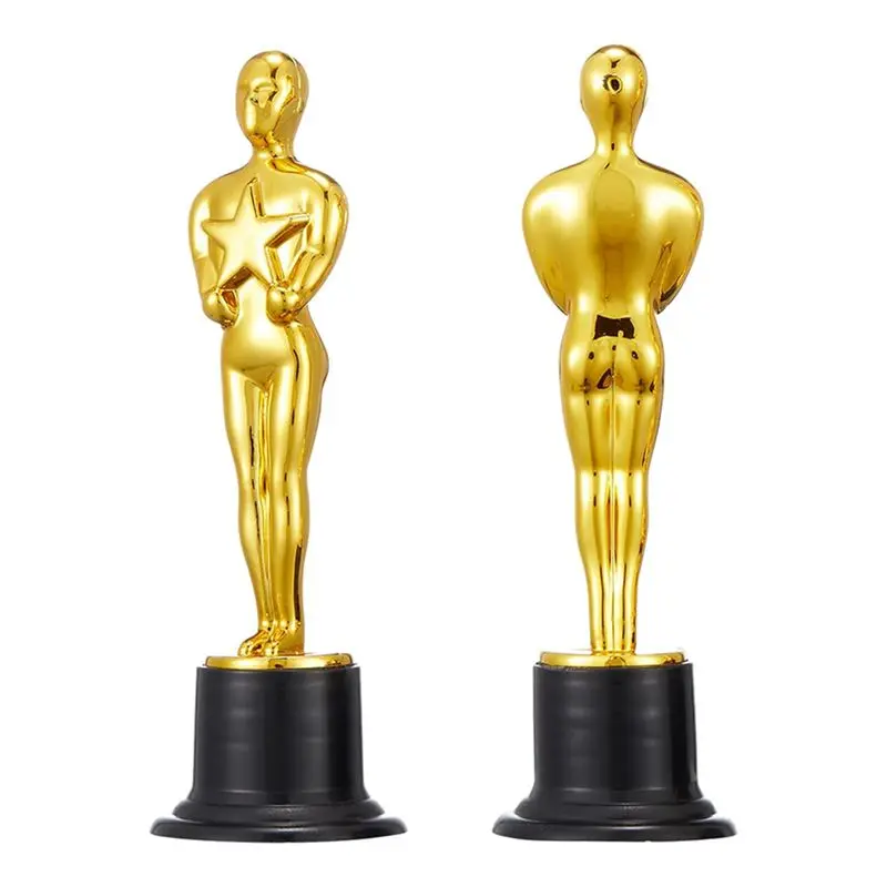 X08A 60 Pcs Gold Award Trophies,Mini Trophy Party Favors For Celebrations,Classroom Prizes And Party,Academy Awards Trophy