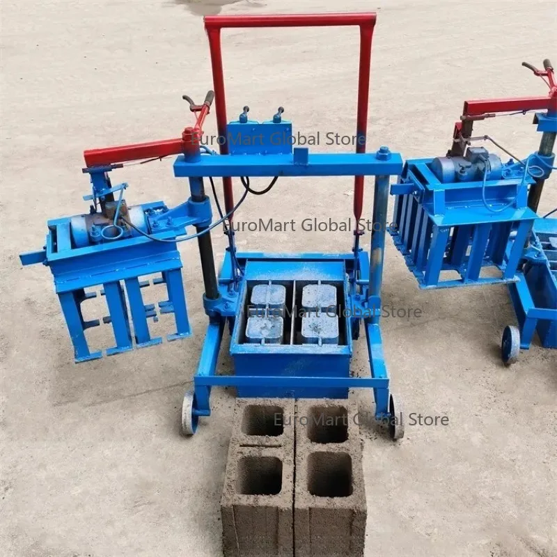 Small Manual 2 Holes Hollow Brick Making Machine Concrete Block Maker Hand Press Machine for Building Construction