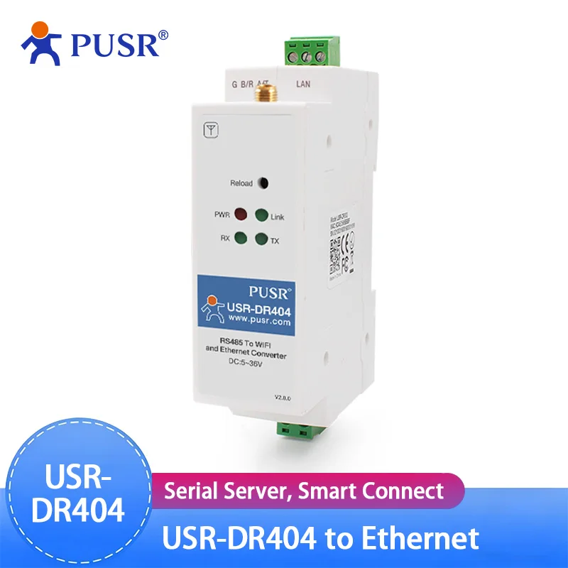 

USR-DR404 Rail-type Din-rail wifi serial server wireless rs485 to Ethernet industrial serial module