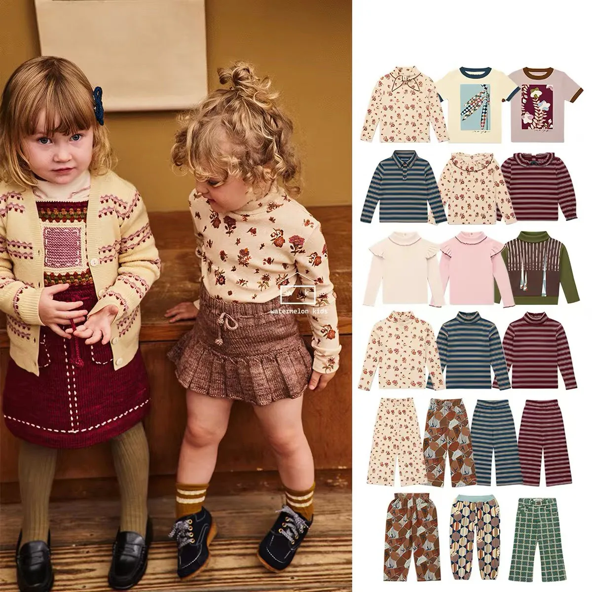 2026 New Cloth MP Kids Girl T Shirts Autumn Winter Printed Children Long Sleeve Tee Shirts Top Cotton European Baby Clothes
