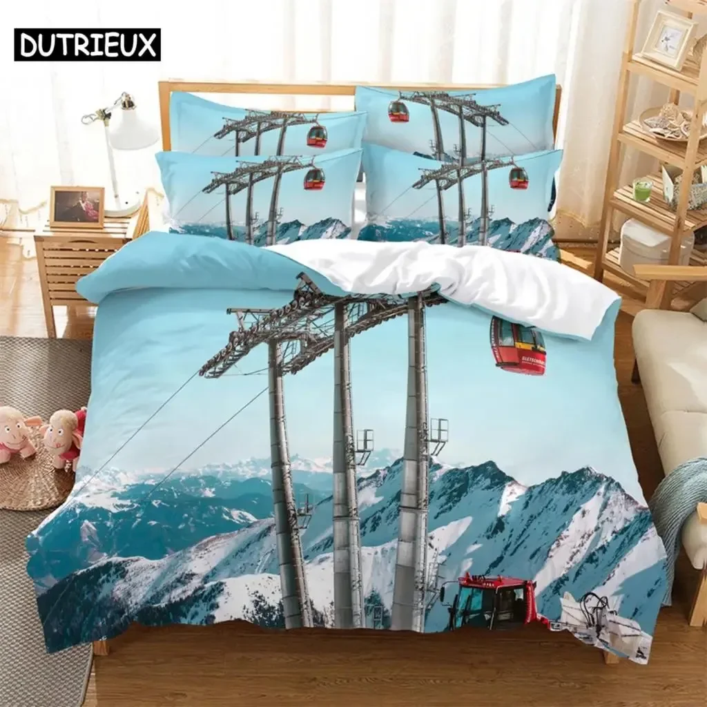 Hill 3D Digital Comfortable Duvet Quilt Cover Pillowcase Bedding Set Children Bedroom Decoration Home Textile