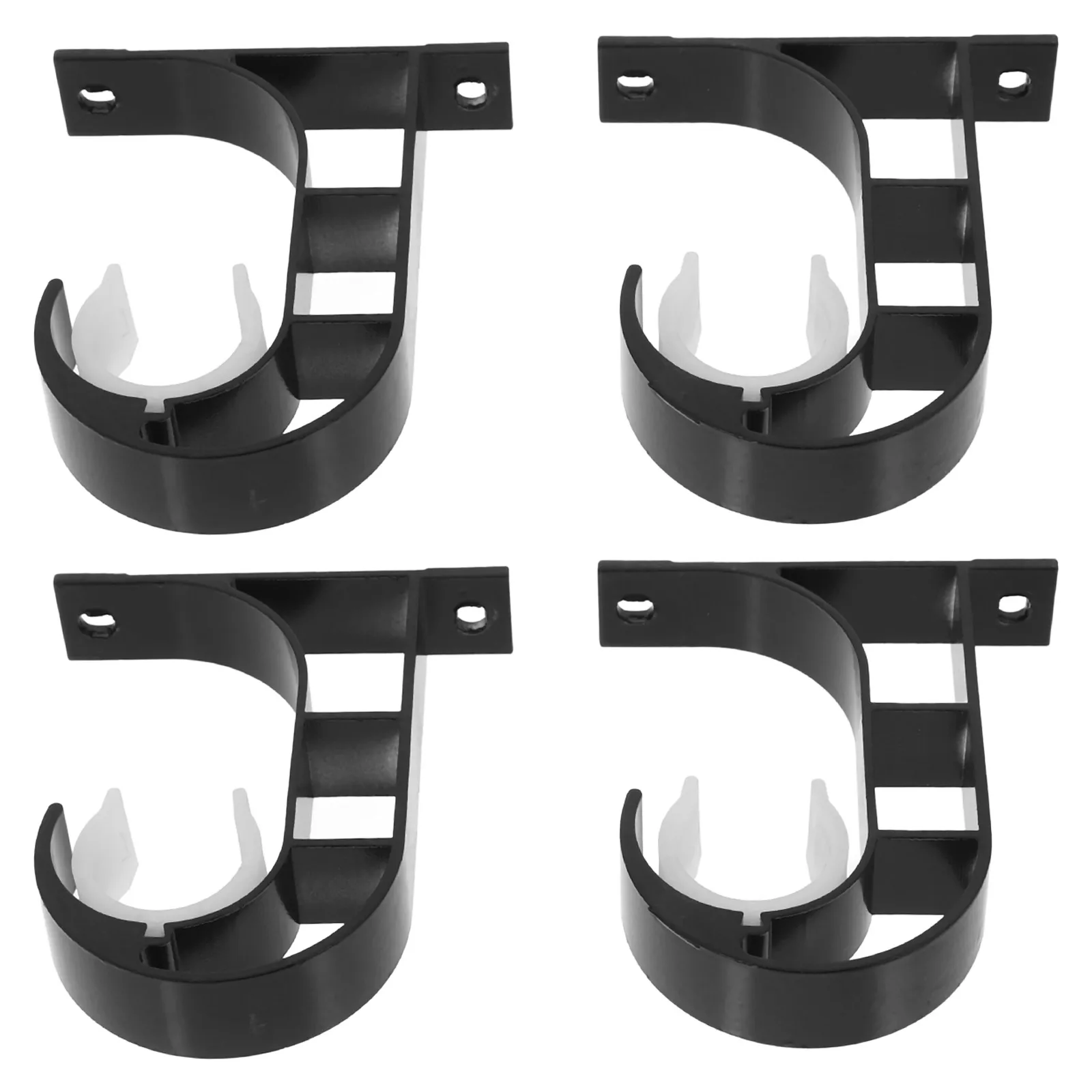 

4Pcs Ceiling Mount Curtain Rod Holder Heavy Duty Stainless Steel Bracket for Home Office Hotel Window Easy Install