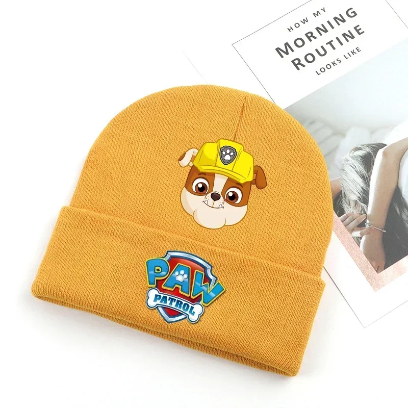 Paws Patrols Woolen Hats Knitted Hat Cartoon Anime Figure Beanies Cap Winter Children Street Outdoor Knitted Cap Birthday Gift