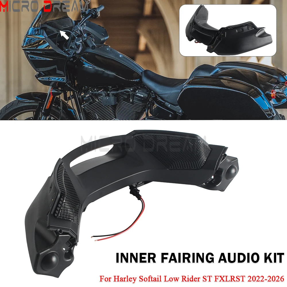 For Harley Softail Low Rider ST FXLRST 2022-2026 Motorcycle Inner Fairing Audio Kit Sound System with Amplifier Speakers Housing