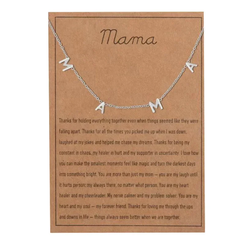 Collares para Mamá, Regalos para el Día de la Madre, Collar Delicado de Acero Inoxidable Chapado en Oro de 14K, Joyería que No se Deslustra, Regalos para Madres Primerizas