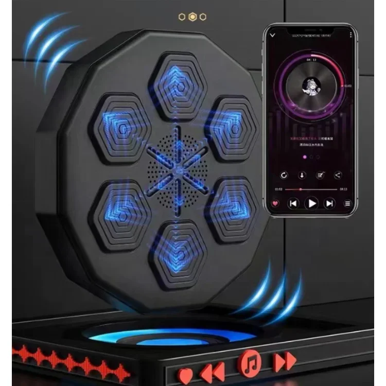 Smart Electronic Wall Target LED Lighted Sandbag Relaxing Reaction Target Music Boxing Machine for for Kids Adults Youth Trainer