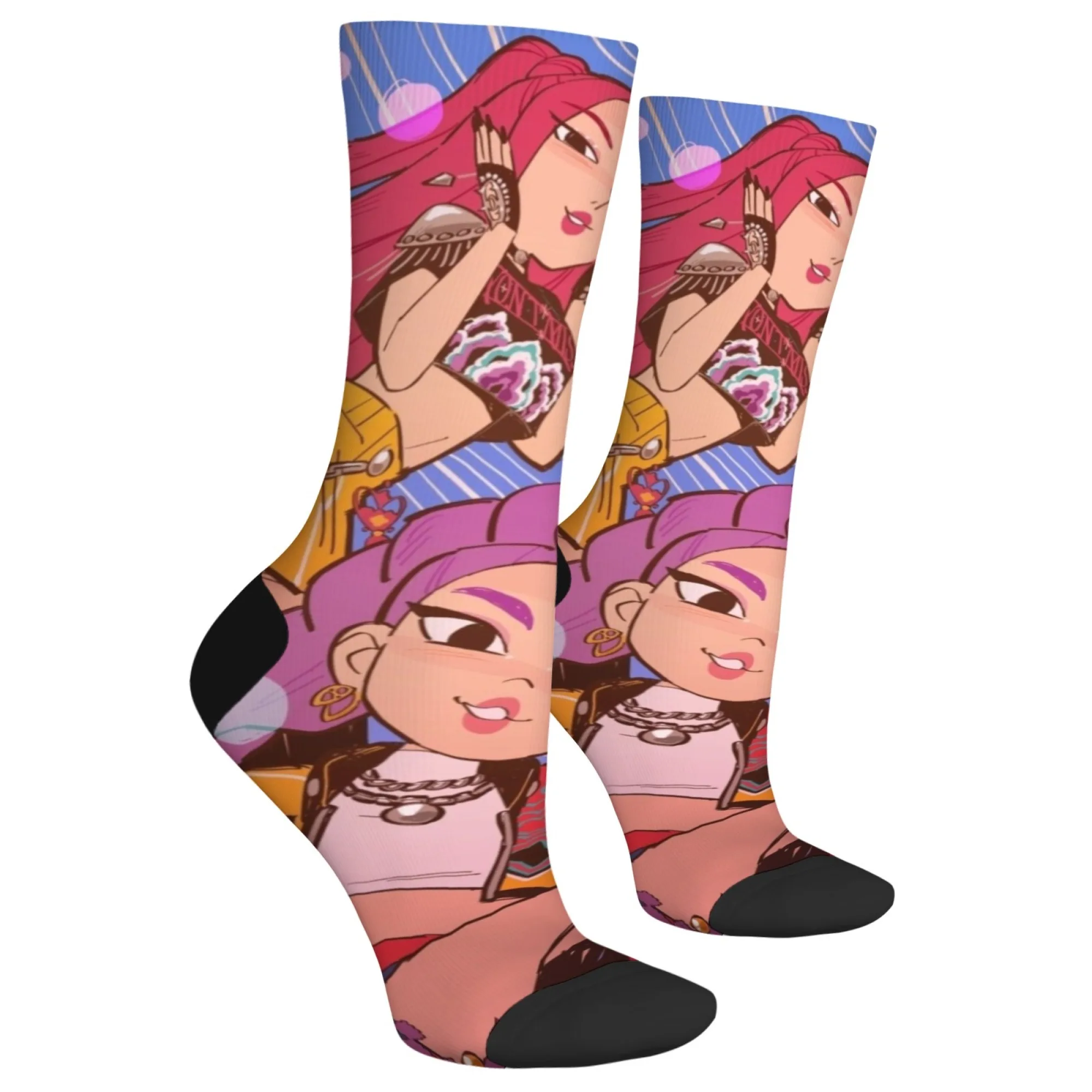 Skarpetki Huntrix Girlgroup Happy Socks Nowatorskie Skarpetki K-POP Demon Hunter Śmieszne Skarpetki Styl Harajuku Unisex Wygodne Modne Skarpetki Anime Prezent