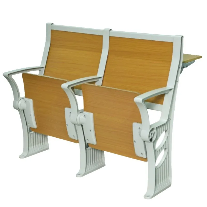 Ladder desks and chairs University classroom row chairs Aluminum alloy desks and  Multimedia lecture hall Flap row