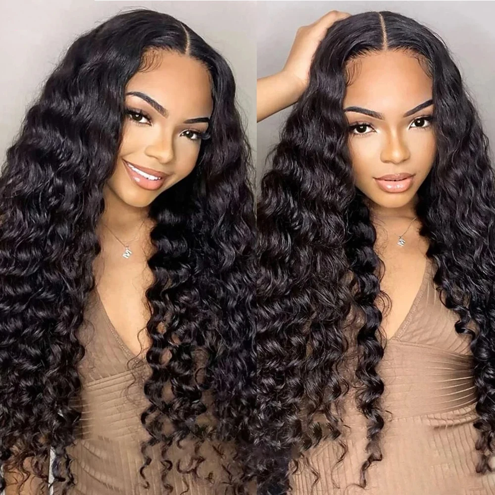 250 Density Human Hair Wigs Loose Deep Wig 13x6 HD Lace Front Wig Preplucked 34 Inches Long Human Hair 13X4 Lace Front Wig