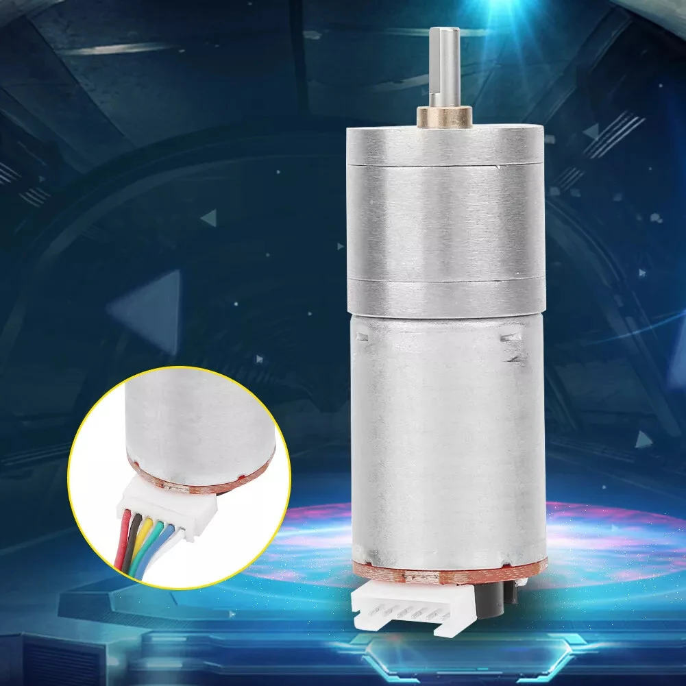 

GA25-370 Hall Encoder Miniature Brushed DC Motor 12V Forward And Reverse Adjustable Speed 10RPM~1360RPM With Speed Measurement