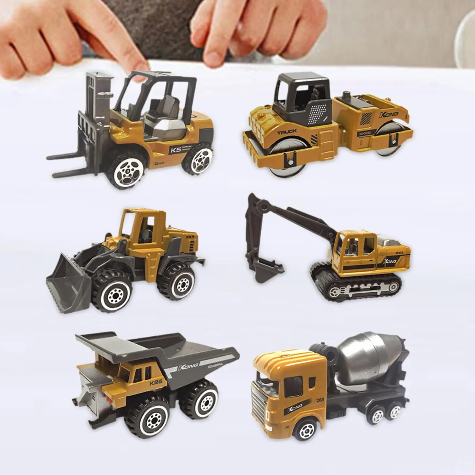 Forklift Model Vehicle Loader Tractor Excavator Toy for Games Gift Present