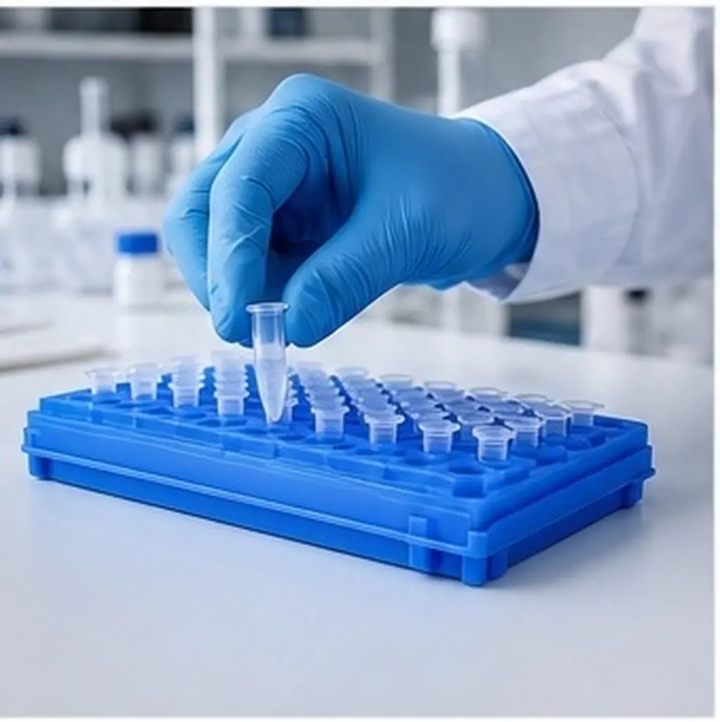 5Pcs Tube Rack 96 Polypropylene Microcentrifuge Lab Test Tube Holder Organizer Waterproof Filling Tray