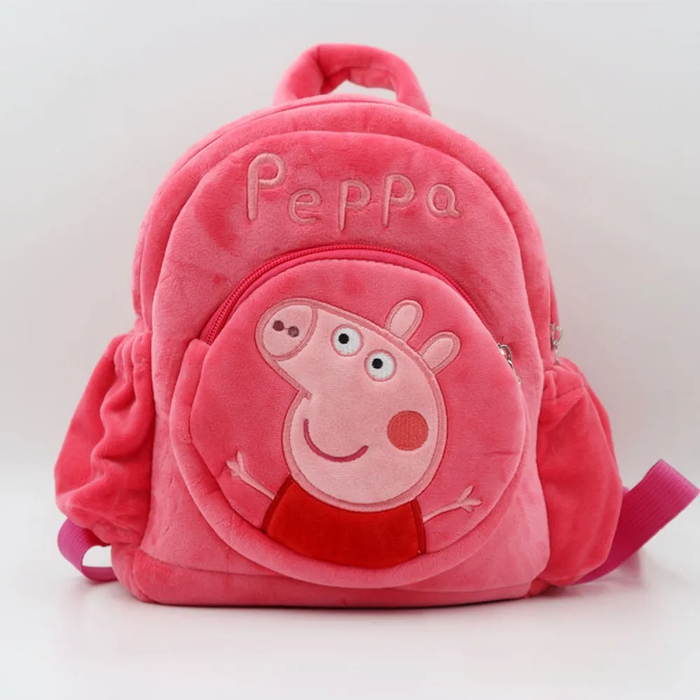 Peppa Pig Series Cartoon Anime Fashion Personality Plush Toy Children Leisure Cute Kindergarten Backpack Holiday Gift