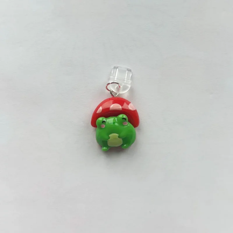 1 stuks praktische schattige hars kikker charme stofplug, mobiele telefoon decoratieve accessoire, geschikt voor Type-C & bliksempoort