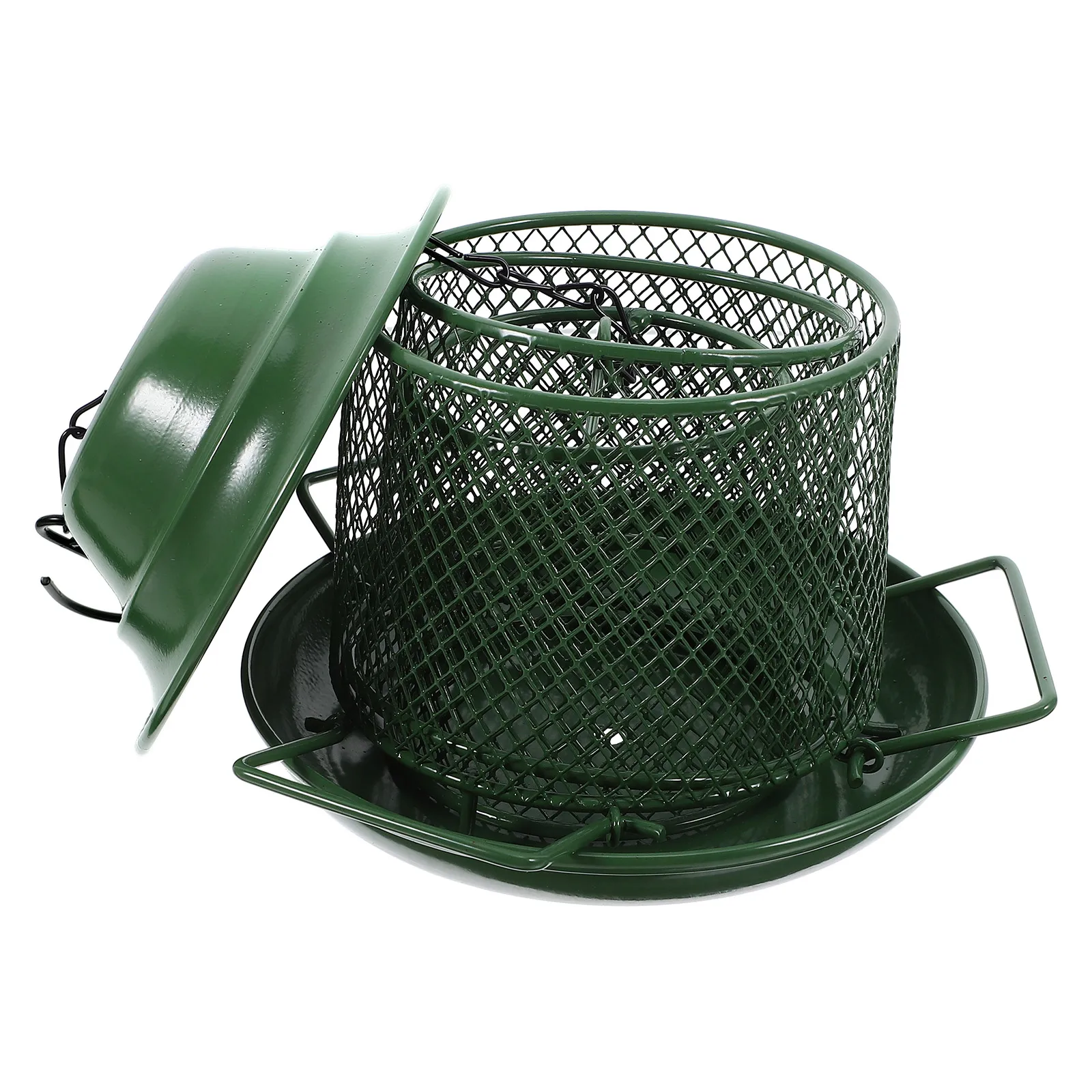 

Modern Platform Bird Feeder for Outdoor Gardens Lightweight Iron Build Hanging Feeder for Birds Balcony Patio Use