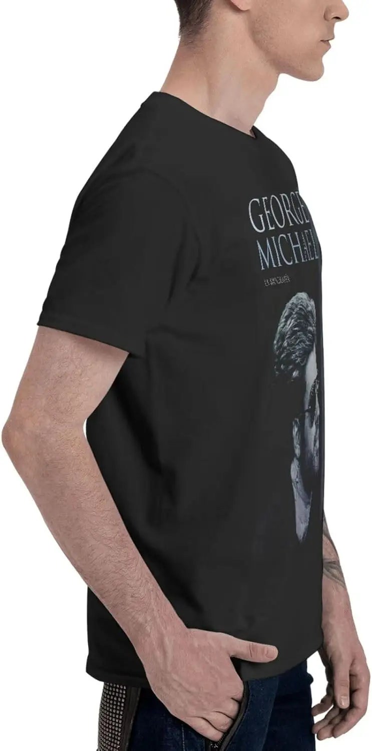 Męska letnia koszulka z wycięciem pod szyją dla Geor ge Michaels T-Shirt, koszulki z krótkim rękawem w stylu retro