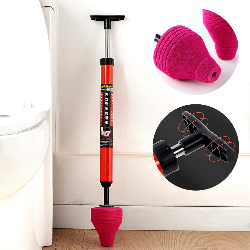 1/2PCS High Pressure Toilet Plunger Gun Quickly Unblock One Shot Air Drain Pipe Plunger Sewer Dredging Pipe Opener Drain Cleaner