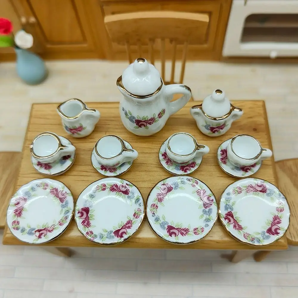 Mini Doll House Accessories Ceramic 7 Styles China Tea Cup Doll House Decoration for 1/6 BJD Doll/1.5" Barbie Doll/Blythe Doll