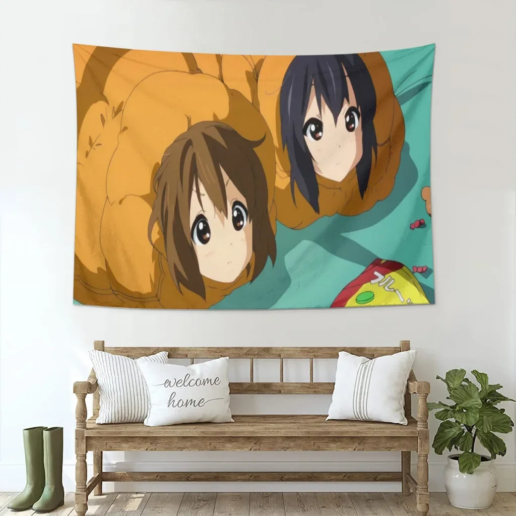 Anime Tapestry Wall Hanging Japan Kawaii New K-ON! Room Decor Aesthetic Decorative Cute Cartoon Photo Background Cloth Table