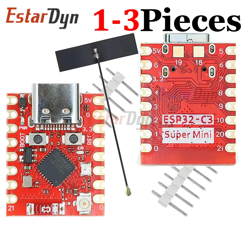 EstarDyn ESP32 C3 Mini Plus 1/2/3PCS ESP32-C3 SuperMini Plus Development Board WiFi Bluetooth ESP32 C3 Super mini V2.0 Red Board